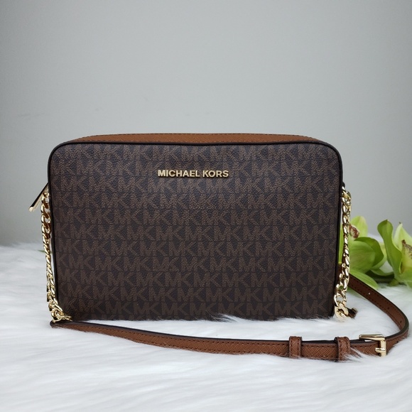 Michael Kors Bags Nwt Michael Kors Lg Ew Crossbody Bag Brown Logo